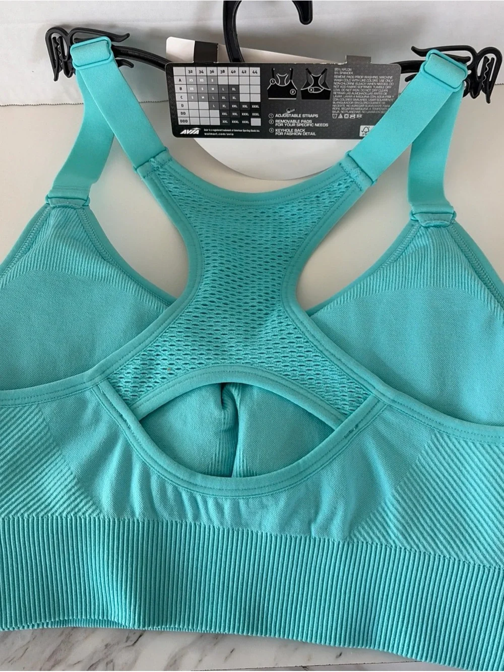 Avia Seamless Low-Support Sports Bra - Teal Blue